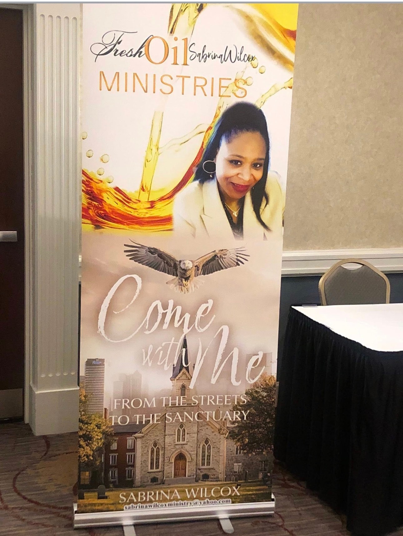 Fresh Oil Ministries banner display